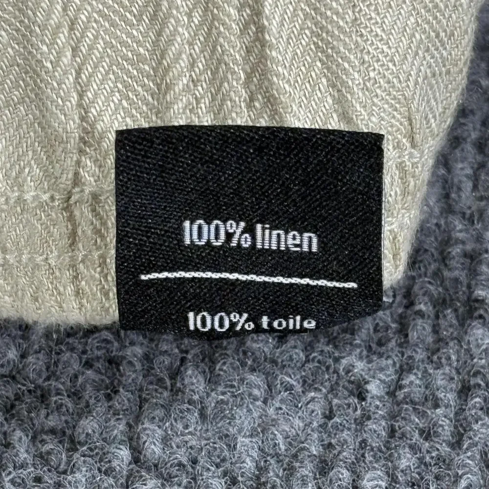 Castagne Linen Pants Mens XLT Natural Drawstring Elastic Waist Casual Relaxed